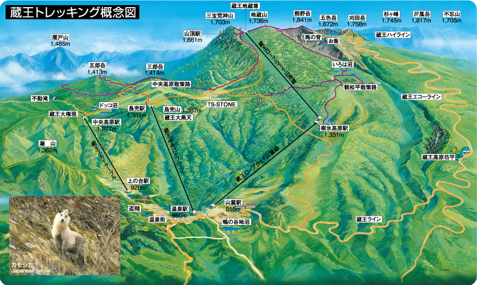 Zao trekking map