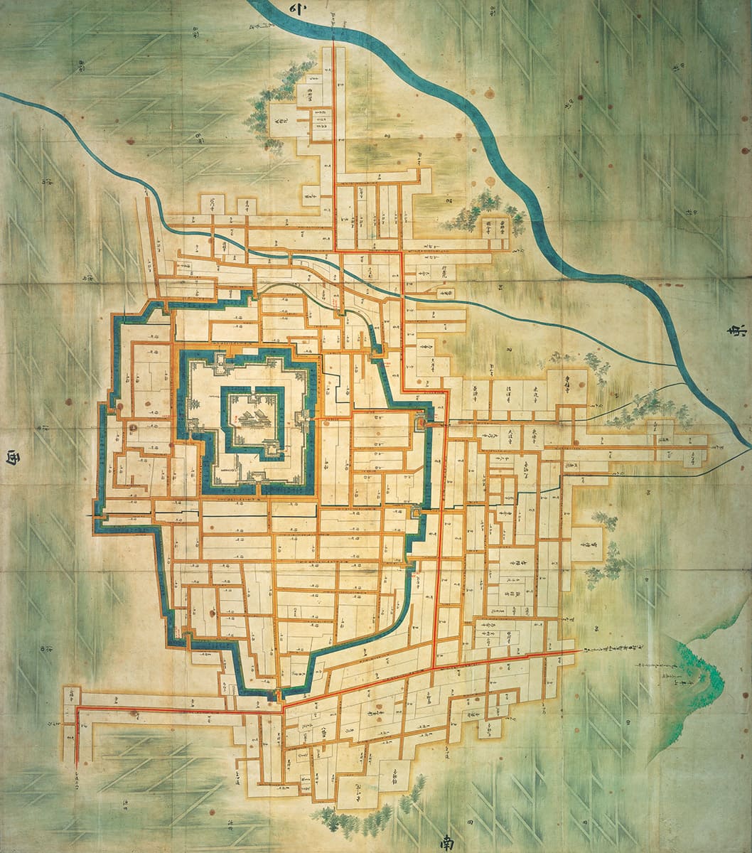 出羽国最上山形城絵図・正保城絵図（国立公文書館内閣文庫所蔵）