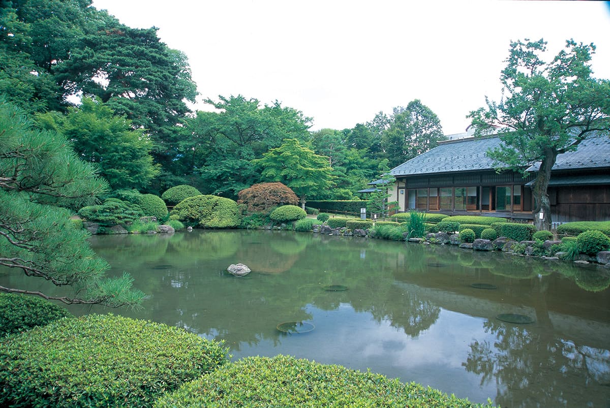 松平忠弘公によって作庭された もみじ公園（旧宝幢寺庭園）