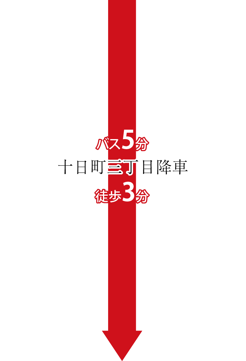 Bコース十日町三丁目降車