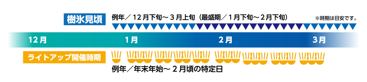 樹氷ができる時期